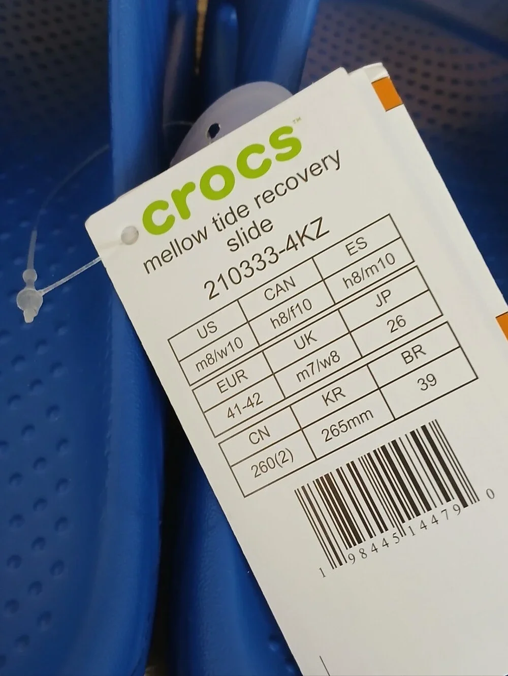 NEW CROCS Mellow Tide Recovery Slides Women's 10 Blue Relaxation Comfort